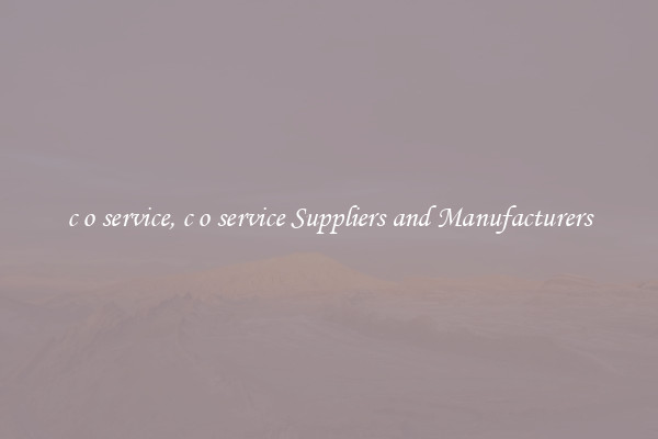 c o service, c o service Suppliers and Manufacturers