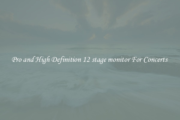Pro and High Definition 12 stage monitor For Concerts 
