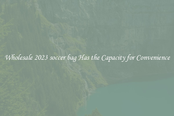 Wholesale 2023 soccer bag Has the Capacity for Convenience