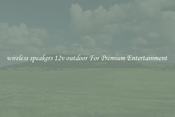 wireless speakers 12v outdoor For Premium Entertainment 