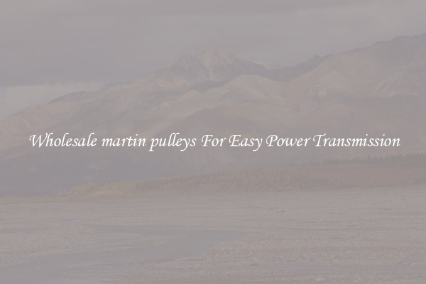 Wholesale martin pulleys For Easy Power Transmission