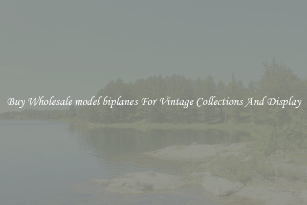 Buy Wholesale model biplanes For Vintage Collections And Display