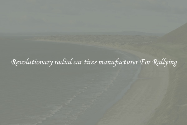 Revolutionary radial car tires manufacturer For Rallying