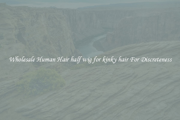 Wholesale Human Hair half wig for kinky hair For Discreteness