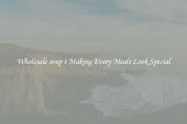 Wholesale soup t Making Every Meals Look Special