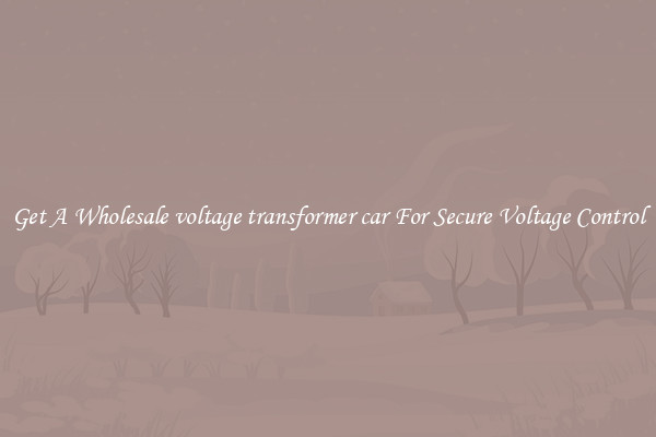 Get A Wholesale voltage transformer car For Secure Voltage Control