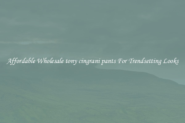 Affordable Wholesale tony cingrani pants For Trendsetting Looks
