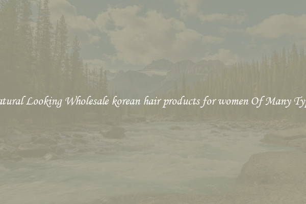 Natural Looking Wholesale korean hair products for women Of Many Types